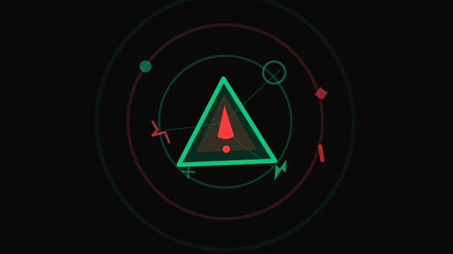 High Risk Ransomware Danger Signal Alert Triangle Vector Warning 170