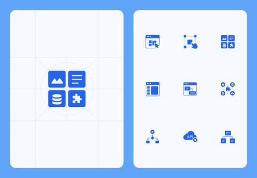 Low Code Development Platform UI Icons Pack