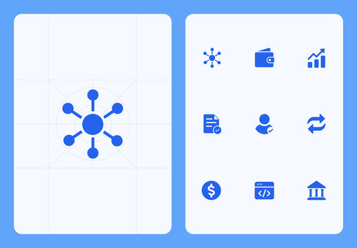 Blockchain Icons Set
