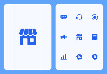 Retail Store and E-commerce Icon Set