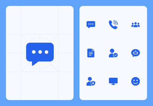 Customer Support and Communication Icon Set