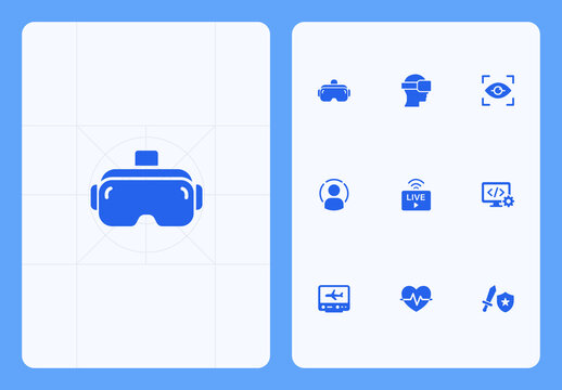 Virtual Reality and Metaverse Icon Set