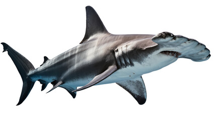Obraz premium Great Hammerhead Shark with Distinctive Head Shape