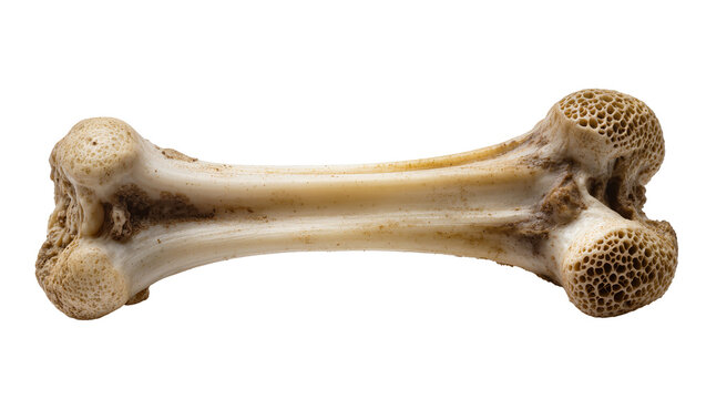 Animal bone with porous ends and rough texture