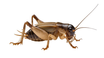 Brown cricket insect with long antennae and wings © Hannah