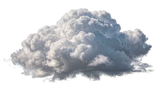 Cumulonimbus cloud with dark gray base and white fluffy top