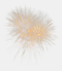 Fototapeta premium Shimmering Fireworks Display with Bright Sparkles PNG