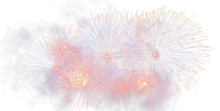 Festive Fireworks Glow with Radiant Light Effects PNG