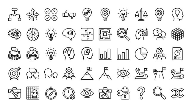 Comprehensive DevOps Engineering and Cloud Infrastructure Line Icon Set Vector Featuring Core Software Development Automation Version Control Server Database and Network Security Outline Icons On Whit