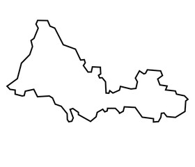 Fototapeta premium Orenburg Oblast Professional Minimalist Black Outline Vector Map