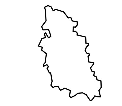 Pskov Oblast Professional Minimalist Black Outline Vector Map