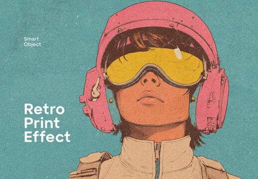 Retro Old Screen Print Photo Effect