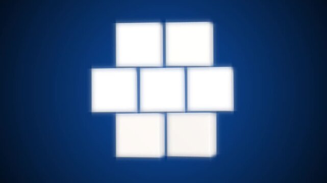 Rotating Geometric Square Box on Black Background, Clean Isometric Solid for Product Mockup, Simple Mathematical Shape Animation, Elegant Architectural Design Element