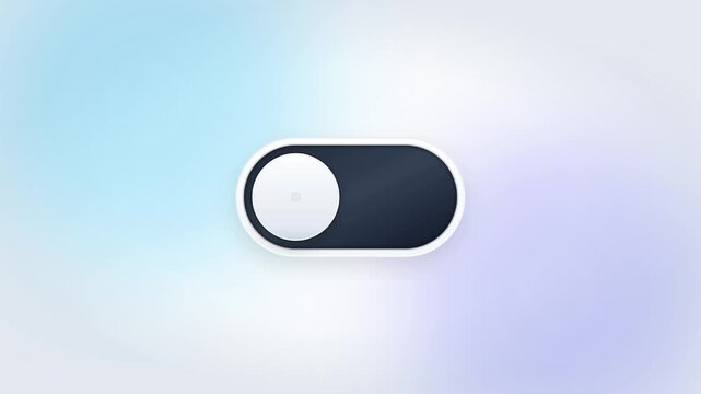 Animated toggle switch buttons turning