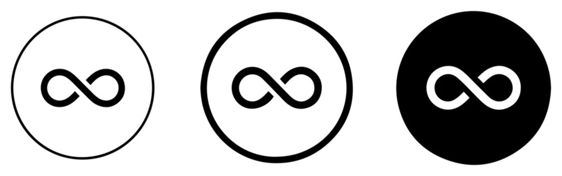 infinity loop icon set for unlimited concepts