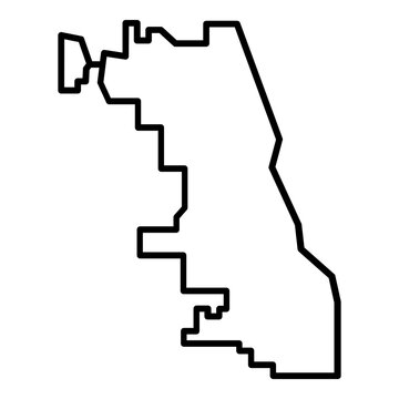 chicago map line icon