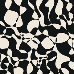 Abstract Wavy Print Decorative seamless pattern. Repeating background. Tileable wallpaper print. © MalyskaStudio