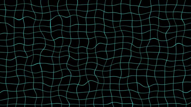 Abstract black and white wavy grid background animation.t internet data concept.Seamless polygon dots digital motion graphic. Mesh shiny tile-like creative animated video.