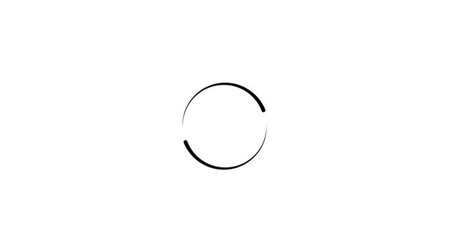 Animation of a loading spinning load wheel. Waiting for download.background.loading wheel oval graphic animation . circle on a black isolated background.4k