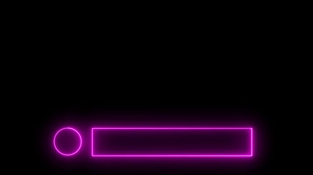 Neon Lower third animation on black background. Suitable for greetings, celebrations, Titles, TV news, information call box bars, and news channels in 4K. Easy to use.There is space for logo placement