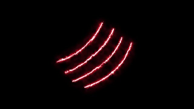 claw effect animated animal scratch effect flaming scratch light effect 4k neon fire scratch looping ,fire slash effect on black background.