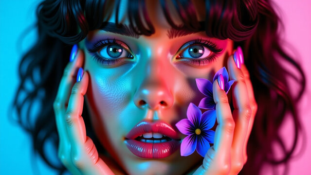 A highly detailed highresolution iteration closeup digital portrait of a woman in a precise pose