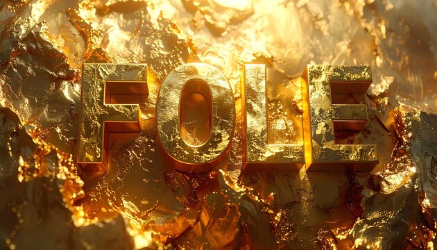Foil texture with fire flames background.