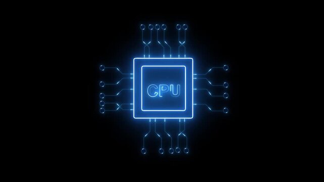 CPU hacker holding a glowing red chip symbolizing artificial intelligence in cybercrime, darkweb, and digital technology threat for cybersecurity and malware protection.