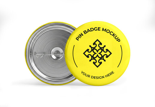Pin Badge Mockup