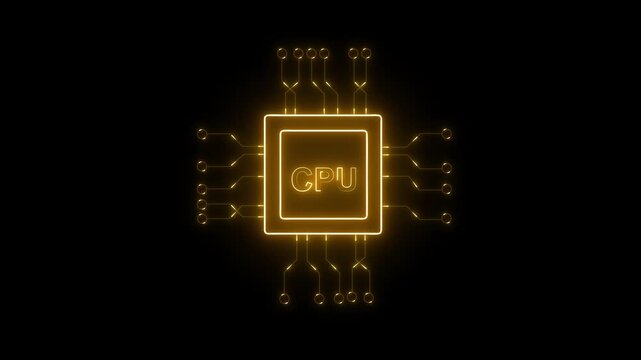 CPU hacker holding a glowing gold chip symbolizing artificial intelligence in cybercrime, darkweb, and digital technology threat for cybersecurity and malware protection.