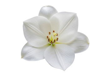 Fototapeta premium Single delicate white bloom with subtle lighting and soft focus for beauty concepts