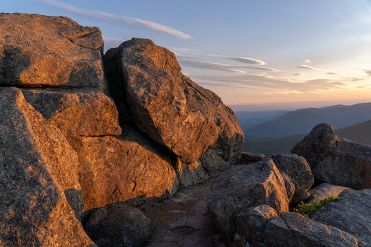 Rocky Outcrop on the Summit of Sharp Top Mountain in the Virginia Blue Ridge Mountains
