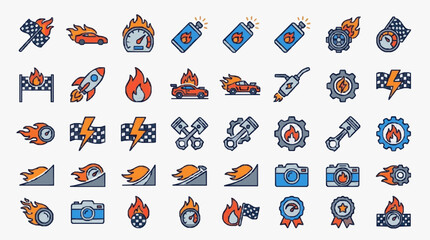 Dynamic Racing Checkered Flag Fire Speed Motion Graphics for High Impact Visuals and Sports Designs © Man