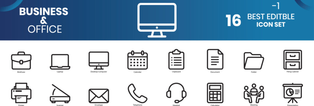 Mining industrial icon set editable icons for mining industry