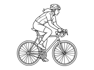 Naklejka premium Riding a Bicycle