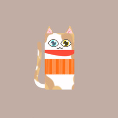Fototapeta premium Cream Point Cat