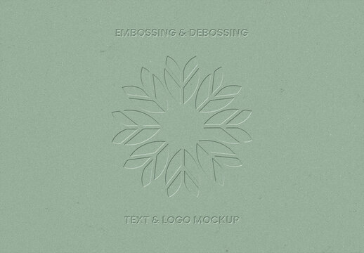 Embossing & Debossing Logo Mockup