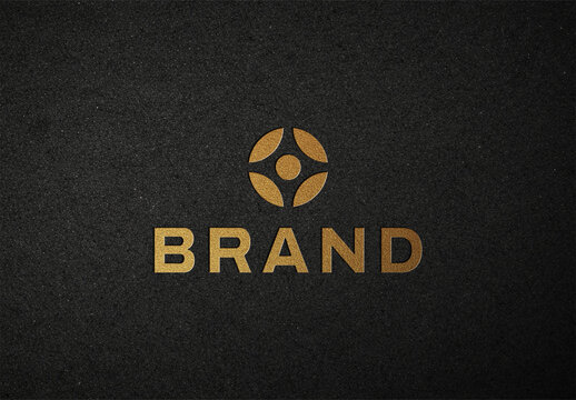 High Quality Gold Logo Mockup