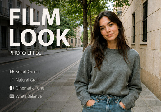Film Look Effect With Color and Grain Adjustments