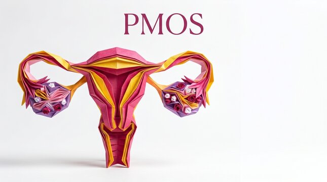 PMOS Awareness Uterus Made of Colorful Origami Paper Art