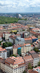 Obraz premium panorama of Prague seen from the top of the TV tower in sunny spring day