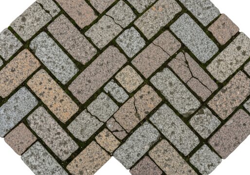Gray brick wall texture with herringbone pattern
