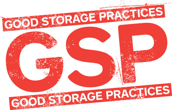 GSP. Good Storage Practices Vector Rubber Stamp