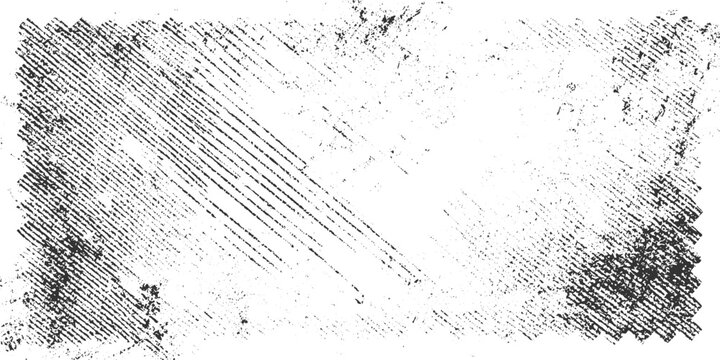 Distressed grunge texture with diagonal lines and speckles on white background scratch rough