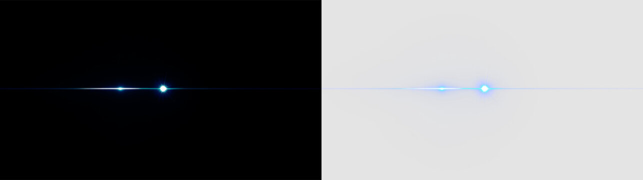 Laser flare shines on a blank background to create a bright blue effect in a clean space with no distractions or other elements shown here