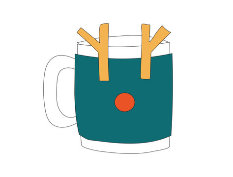 Mulled Wine Mug Vector Illustration