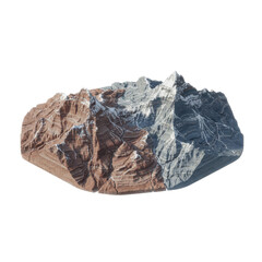 Fototapeta premium 3d Render of a Rocky Mountain Range Peak