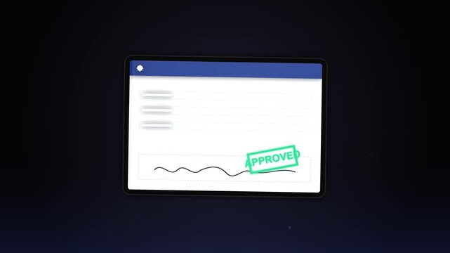 Digital Signature Approved on Electronic Document.