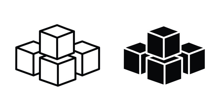 Cubes icon. Graphic elements vector design.