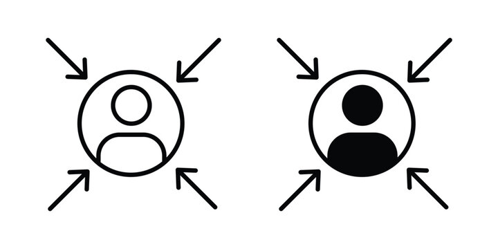 Customer centricity icon. Graphic elements vector design.